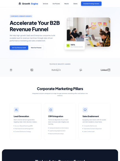 B2B Growth template preview