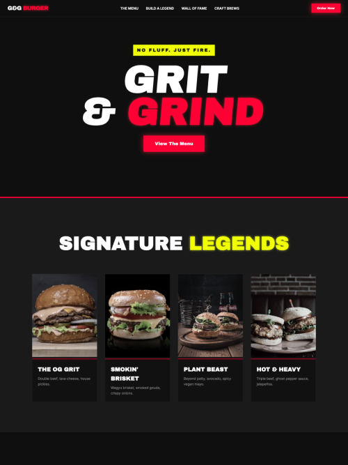 Burger House template preview