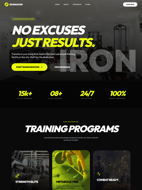 Elite Fitness template preview