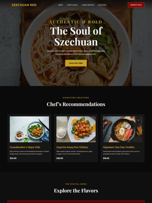 Szechuan Spices template preview